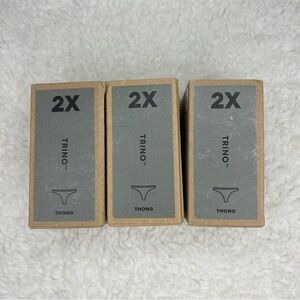 Allbirds Women’s Thong Underwear 2X 3 Pack NWT